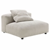 Solace Modular Corduroy Upholstered Armless Chair and Ottoman Set