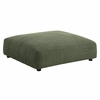 Solace Modular Corduroy Upholstered Armless Chair and Ottoman Set
