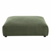 Solace Modular Corduroy Upholstered Armless Chair and Ottoman Set