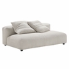 Solace Modular Corduroy Upholstered Armless Loveseat
