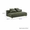 Solace Modular Corduroy Upholstered Armless Loveseat