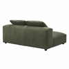 Solace Modular Corduroy Upholstered Armless Loveseat