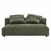 Solace Modular Corduroy Upholstered Armless Loveseat