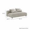 Solace Modular Upholstered Fabric Armless Loveseat