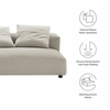 Solace Modular Upholstered Fabric Armless Loveseat