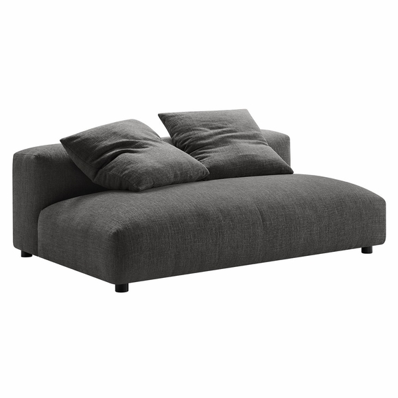 Solace Modular Upholstered Fabric Armless Loveseat