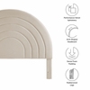 Solana Arched Performance Velvet Full Headboard