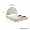 Solana Arched Performance Velvet Full Platform Bed