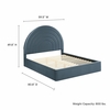Solana Arched Performance Velvet Full Platform Bed