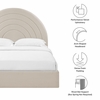 Solana Arched Performance Velvet King Platform Bed