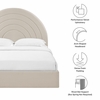 Solana Arched Performance Velvet Queen Platform Bed