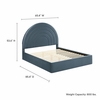 Solana Arched Performance Velvet Queen Platform Bed