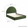 Solana Arched Performance Velvet Queen Platform Bed