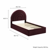 Solana Arched Performance Velvet Twin Platform Bed