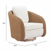Solara Swivel Chair in Ivory
