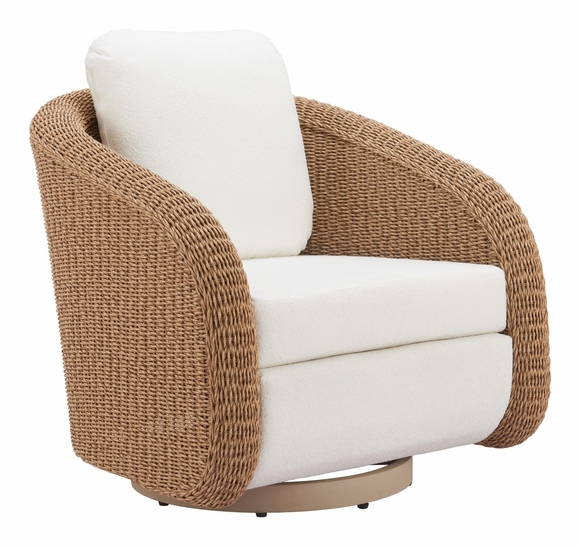 Solara Swivel Chair in Ivory