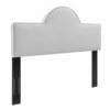 Soleil Performance Velvet Twin Bed in Light Gray