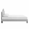 Soleil Performance Velvet Twin Bed in Light Gray