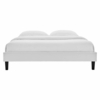 Soleil Performance Velvet Twin Bed in Light Gray