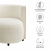 Solis Boucle Accent Chair in Natural Ivory