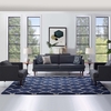 Solvea Moroccan Trellis 8x10 Shag Area Rug in Navy and Ivory