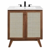 Soma 30" Bathroom Vanity in Walnut White