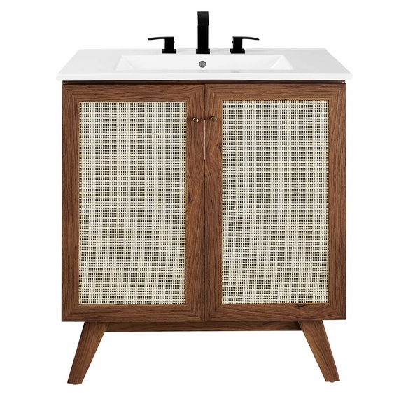 Soma 30" Bathroom Vanity in Walnut White