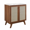 Soma 30" Bathroom Vanity in Walnut White