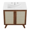 Soma 30" Bathroom Vanity in Walnut White
