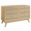 Soma 6-Drawer Dresser in Oak