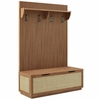 Soma Fluted 3-in-1 Hall Tree With Storage Bench and Coat Rack