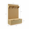 Soma Fluted 3-in-1 Hall Tree With Storage Bench and Coat Rack