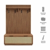 Soma Fluted 3-in-1 Hall Tree With Storage Bench and Coat Rack