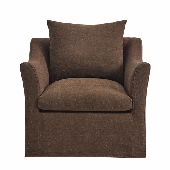 Somerset Linen Blend Slipcovered Armchair