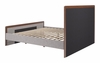 Somune King Bed in Gray & Walnut