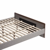 Somune King Bed in Gray & Walnut