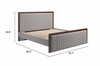 Somune King Bed in Gray & Walnut