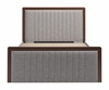 Somune Queen Bed in Gray & Walnut