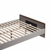 Somune Queen Bed in Gray & Walnut
