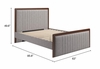 Somune Queen Bed in Gray & Walnut