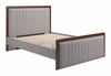 Somune Queen Bed in Gray & Walnut