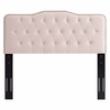 Sophia Tufted Performance Velvet Full/Queen Headboard in Pink