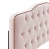 Sophia Tufted Performance Velvet Full/Queen Headboard in Pink