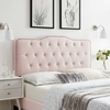 Sophia Tufted Performance Velvet Full/Queen Headboard in Pink