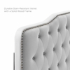 Sophia Tufted Performance Velvet King/California King Headboard in Light Gray