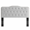 Sophia Tufted Performance Velvet King/California King Headboard in Light Gray