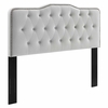 Sophia Tufted Performance Velvet King/California King Headboard in Light Gray