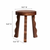 Sorrel Carved Wood Stool in Walnut