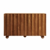 Sorren 54 Inch Scalloped Wood 3-Door Sideboard