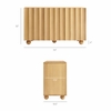Sorren 54 Inch Scalloped Wood 3-Door Sideboard